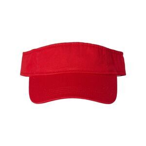 Valucap Bio-Washed Visor / Red